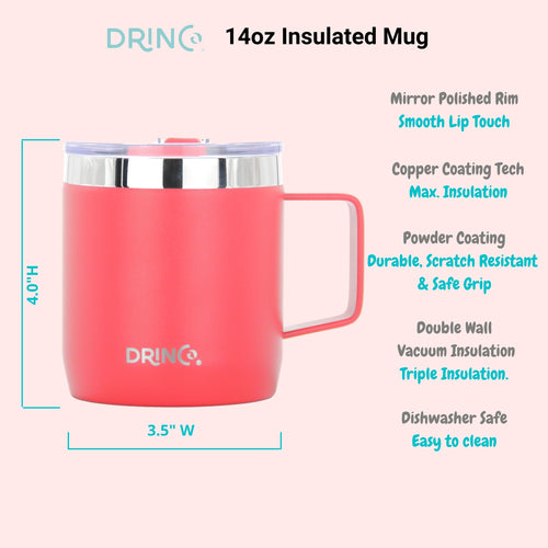 DRINCO® 14 oz Coffee Mug Vacuum Insulated Camping Mug Double Wall